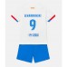 Billige Barcelona Robert Lewandowski #9 Bortetrøye Barn 2023-24 Kortermet (+ korte bukser)